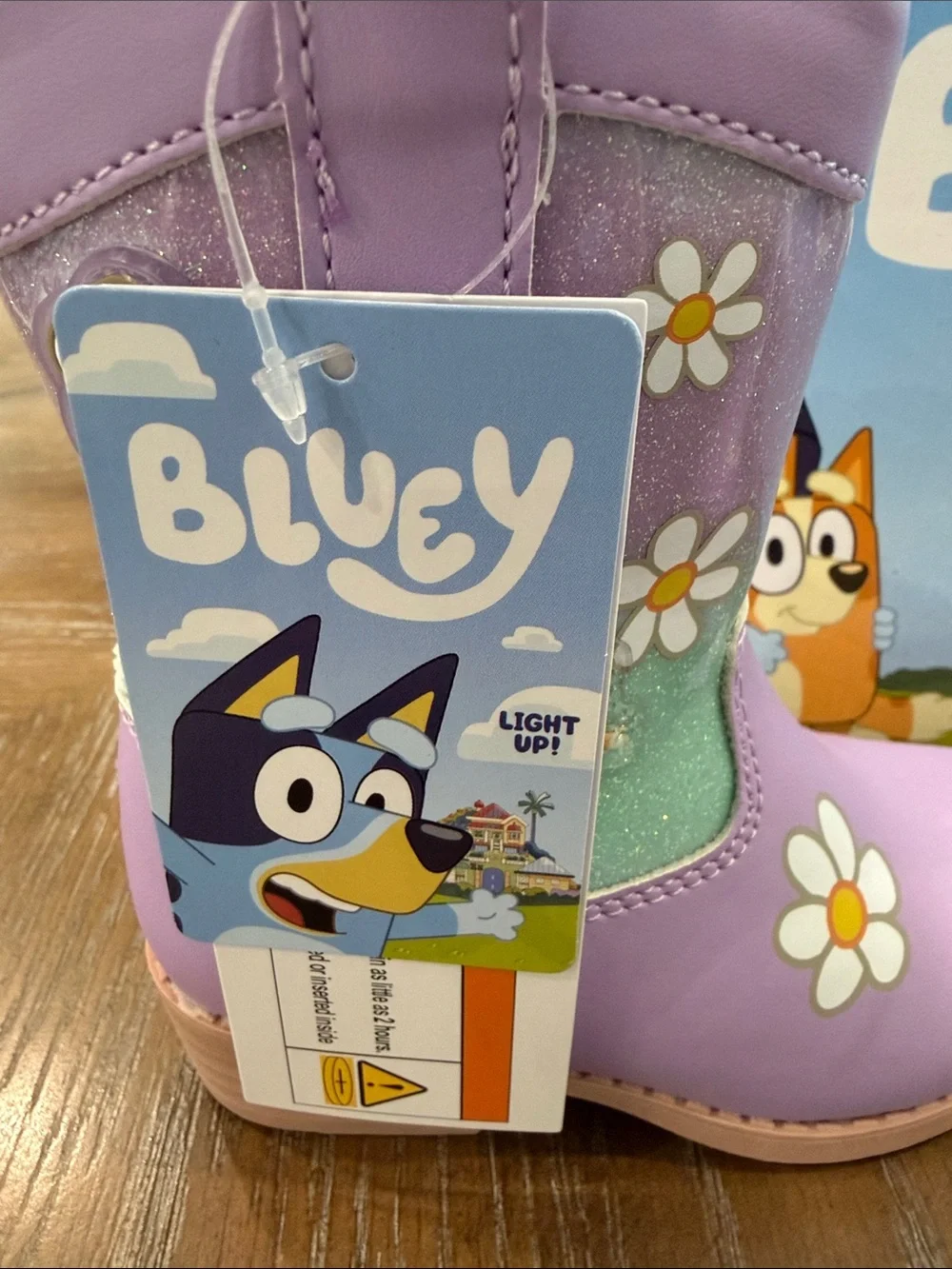 Kids' Lavender Daisy Bluey Character Ankle Boots